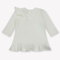 MonnaLisa Baby Meisjes Jurk in Off White