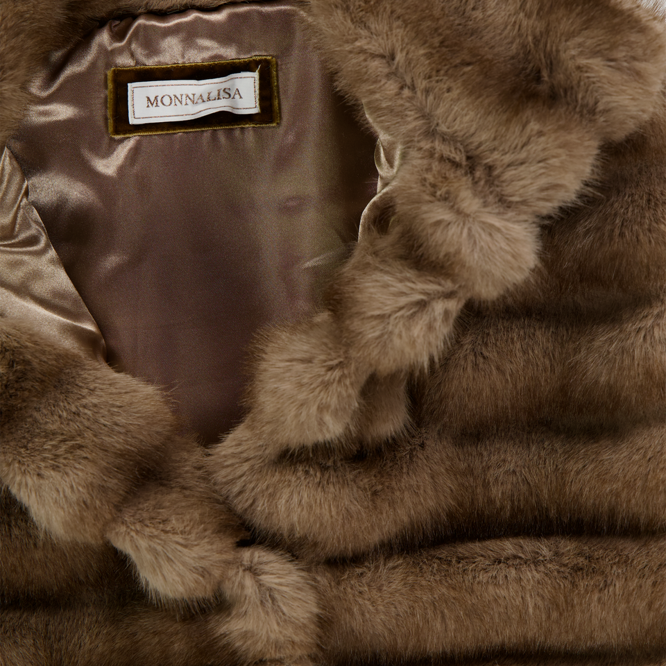 MonnaLisa Kinder Mädchen Körperwärmer Braun
