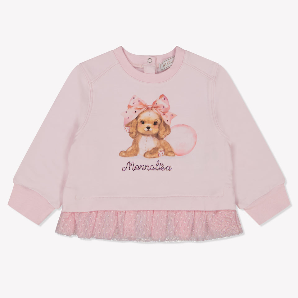 MonnaLisa Baby Mädchen Pullover Hellrosa