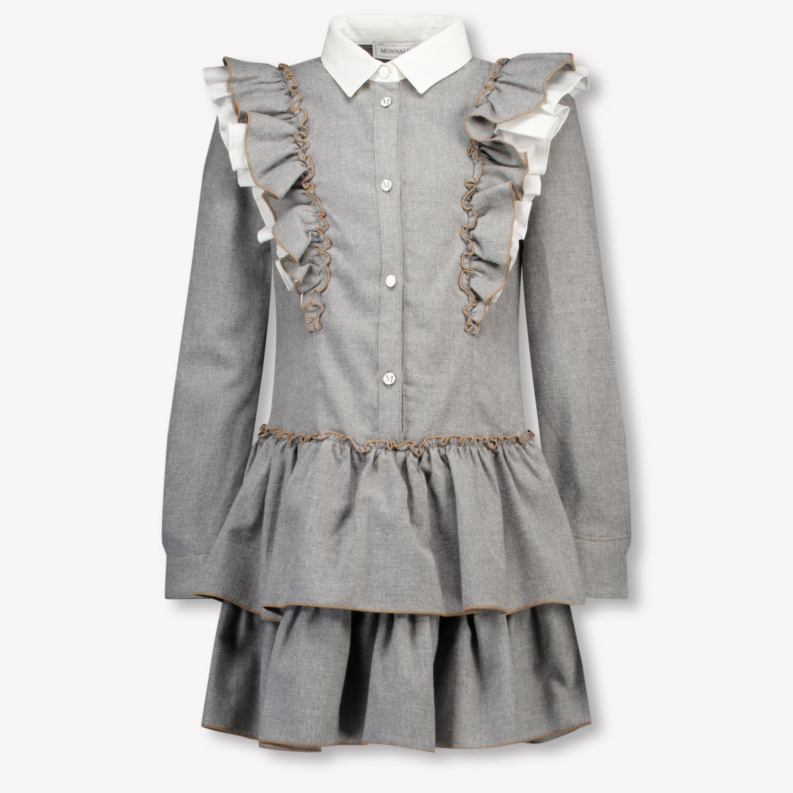 MonnaLisa Niño Chicas Vestido Gris