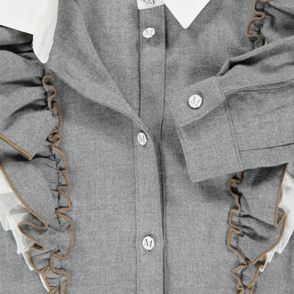 Monnalisa Kids Girls Dress Gray