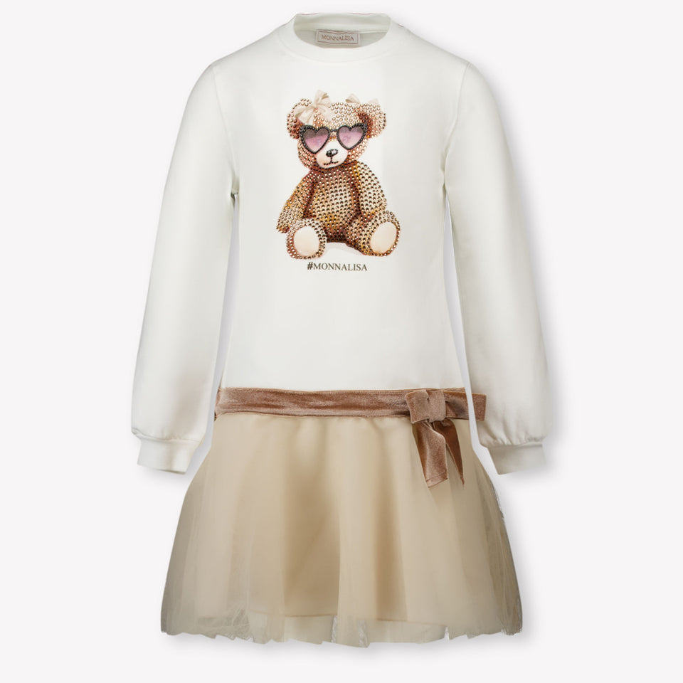 MonnaLisa Kinder Mädchen Kleid Beige