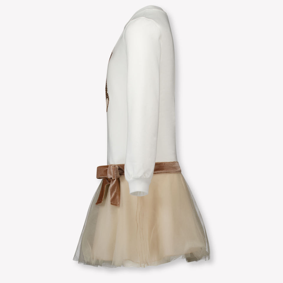 MonnaLisa Kinder Mädchen Kleid Beige