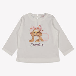 MonnaLisa Bébé Filles T-shirt en blanc