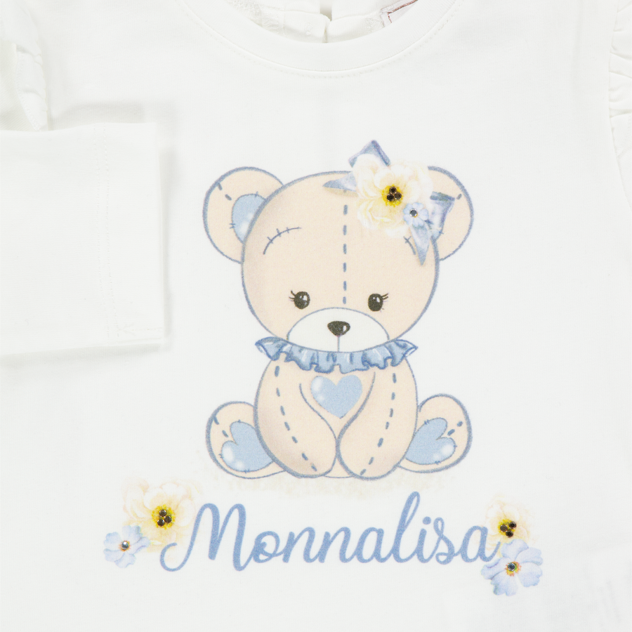 MonnaLisa Bebé Chicas Camiseta en Blanco Roto