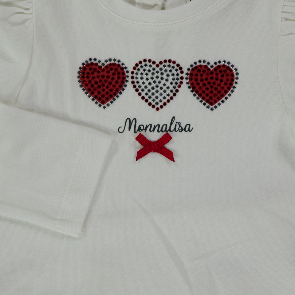 MonnaLisa Bebé Chicas Camiseta en Blanco Roto