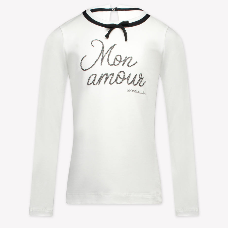 MonnaLisa Kinder Meisjes T-Shirt in Off White