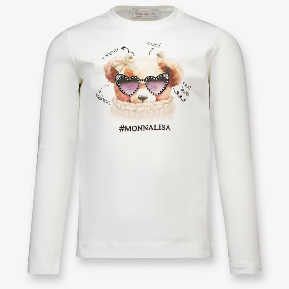 Monnalisa Kids Girls  T-Shirt Offwhite