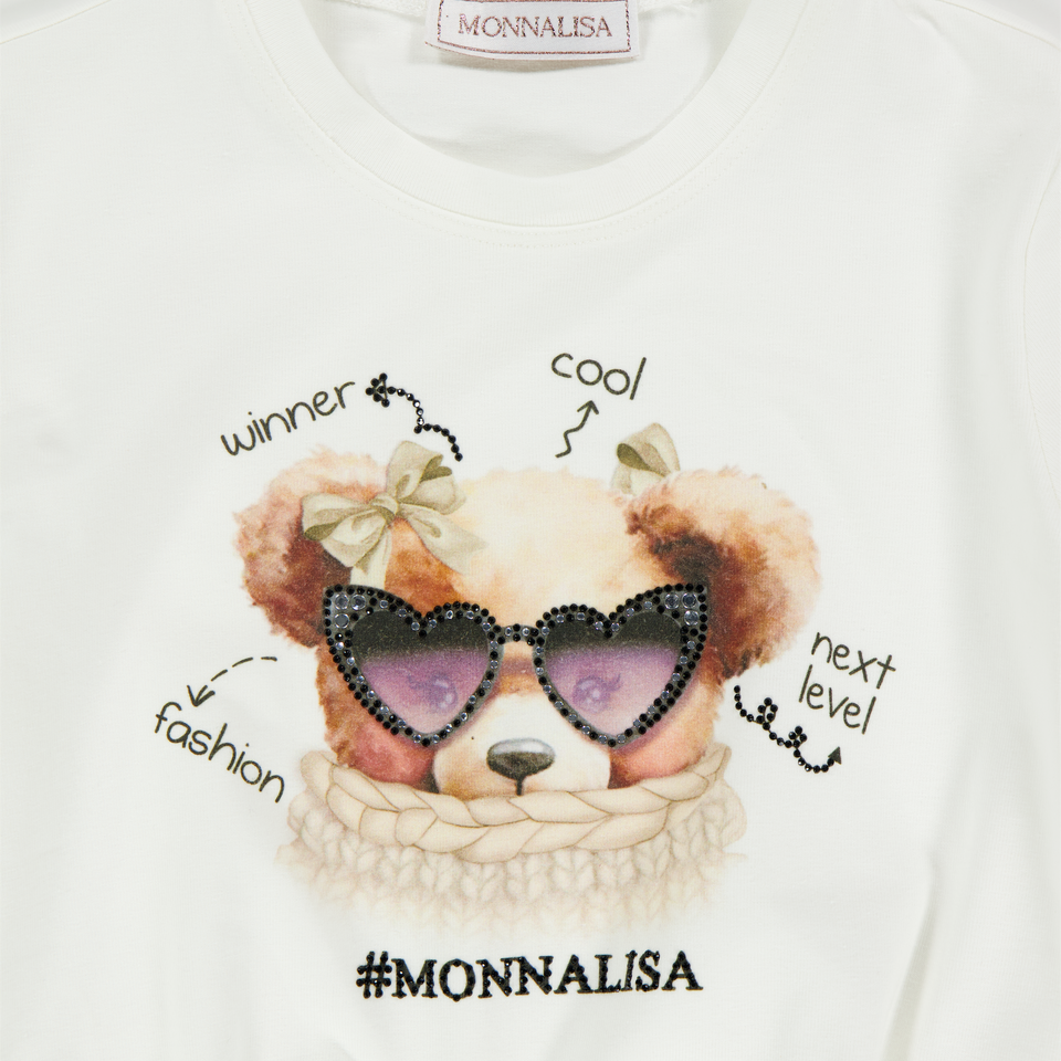 Monnalisa Kids Girls  T-Shirt Offwhite