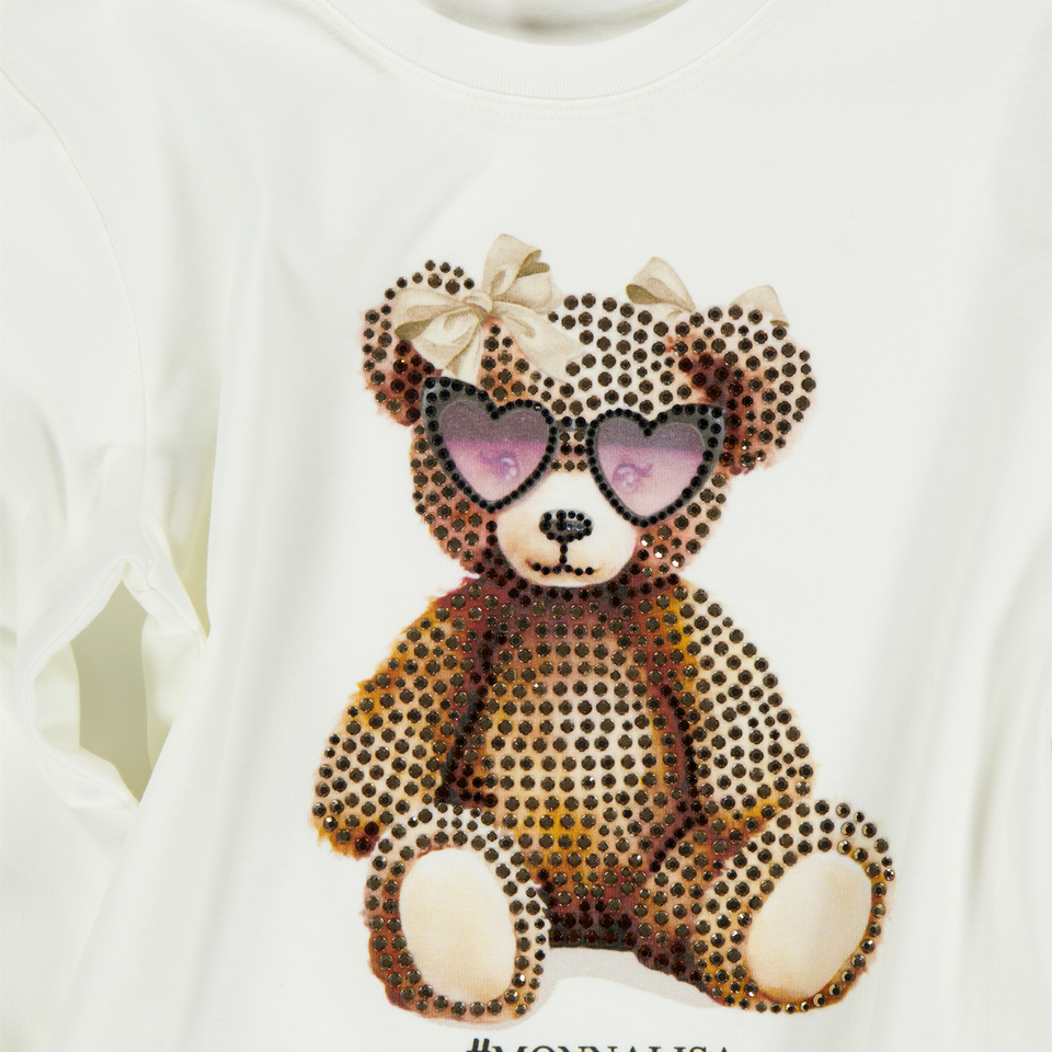Monnalisa Kids Girls  T-Shirt Offwhite