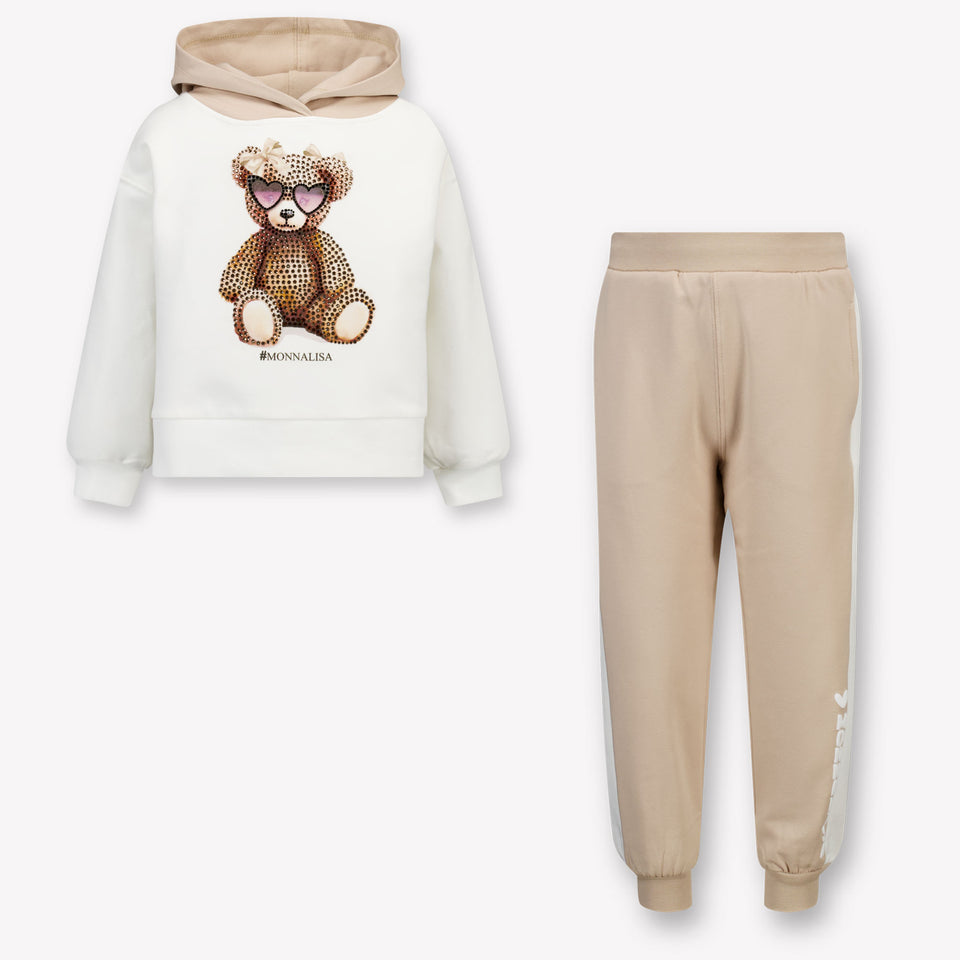 MonnaLisa Kinder Meisjes Joggingpak in Beige