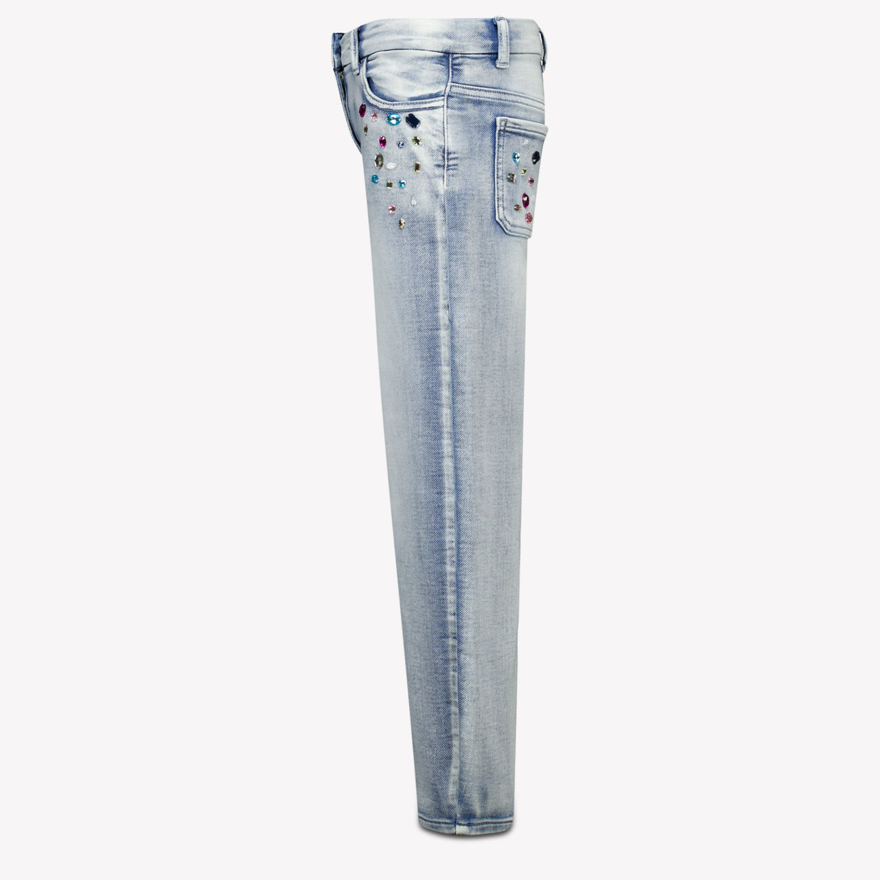 MonnaLisa Enfant Filles Jeans Bleu Clair