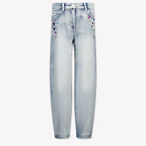 MonnaLisa Enfant Filles Jeans Bleu Clair