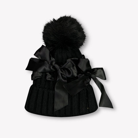 Monnalisa Kids Girls Hat Black