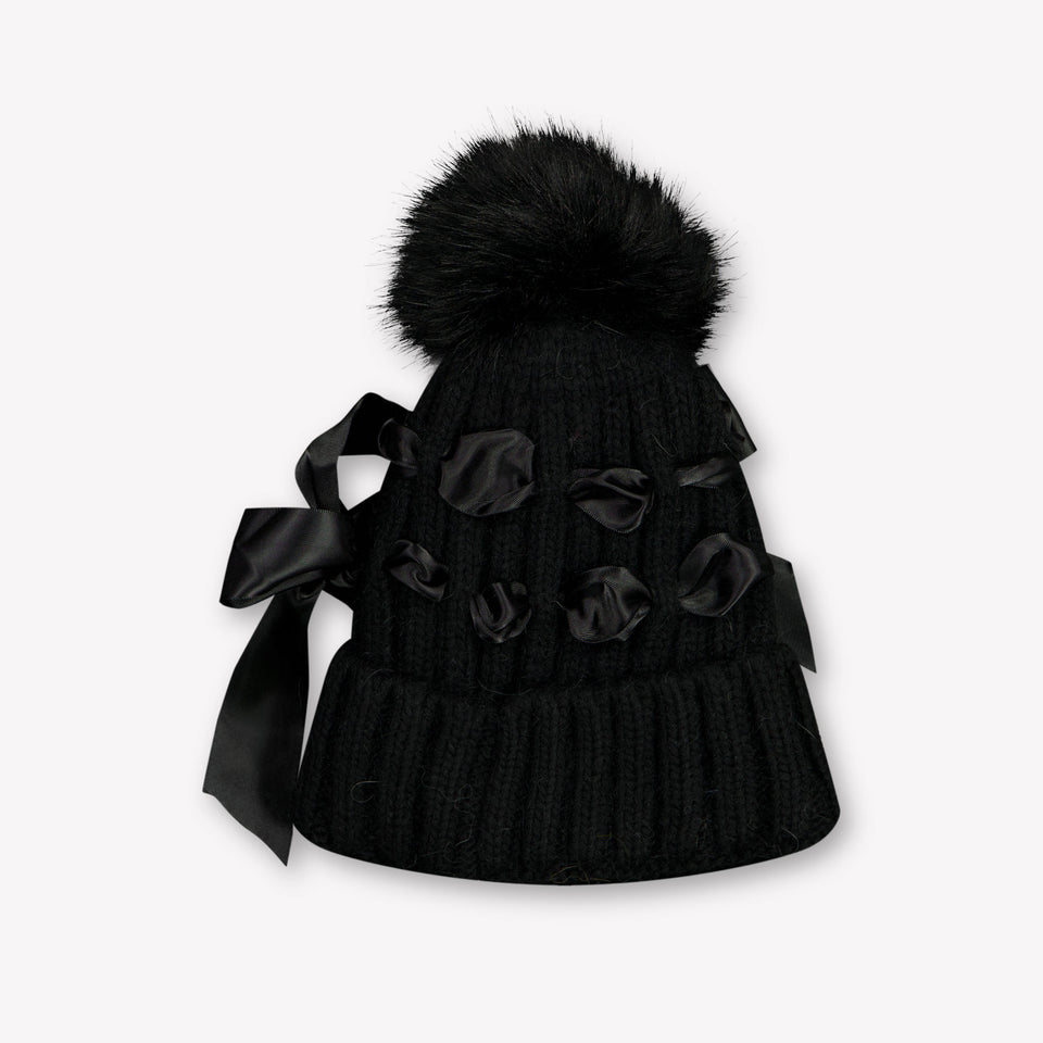 Monnalisa Kids Girls Hat Black