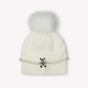 Monnalisa Kids Girls Hat Offwhite