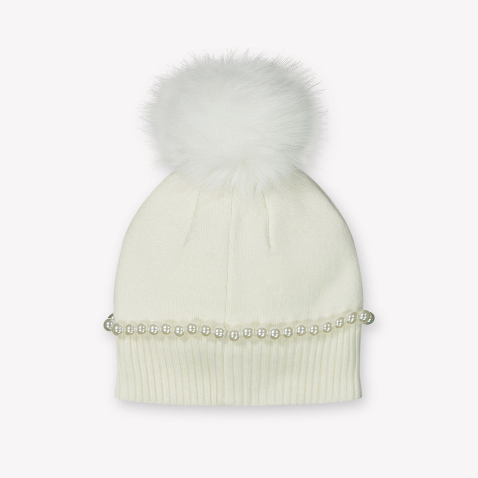 Monnalisa Kids Girls Hat Offwhite