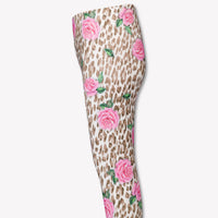 MonnaLisa Enfant Filles Leggings Rose Léger