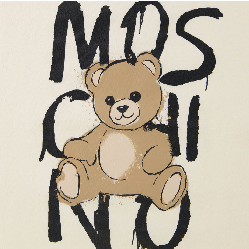 Moschino Kids Unisex T-Shirt  Offwhite