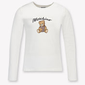 Moschino Niño Chicas Camiseta en Blanco Roto
