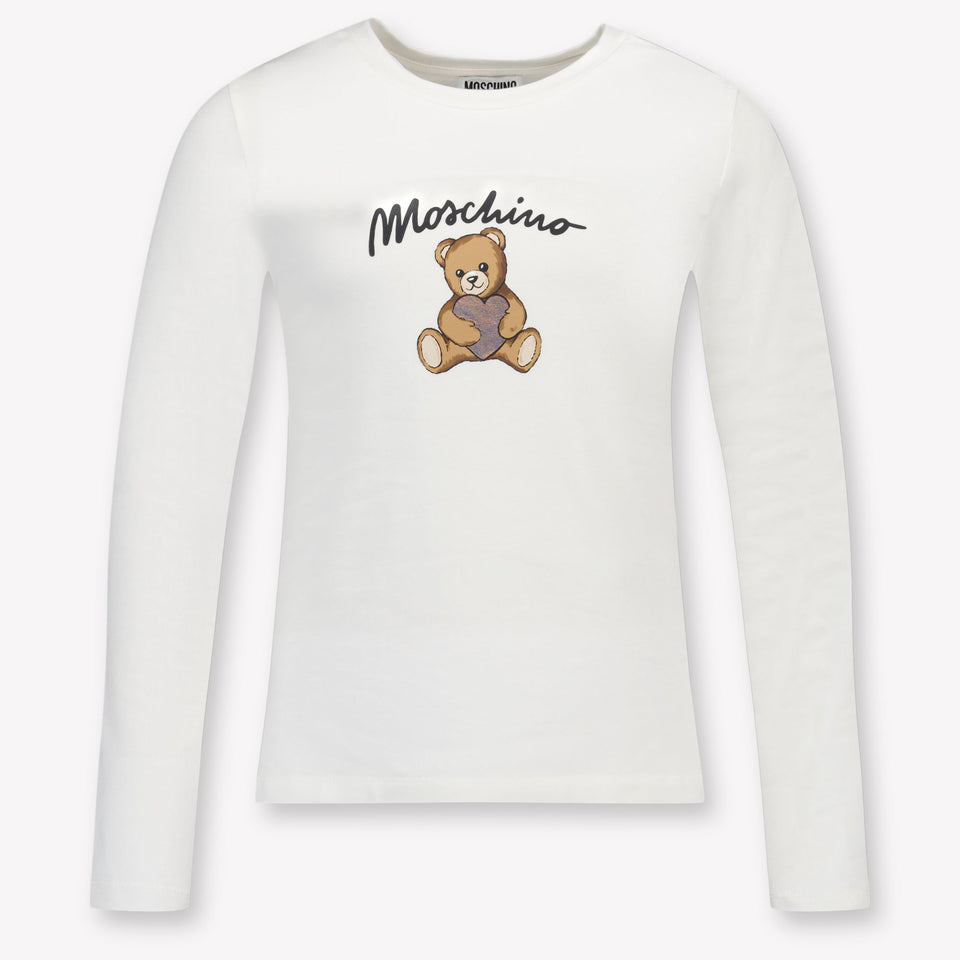 Moschino Niño Chicas Camiseta en Blanco Roto