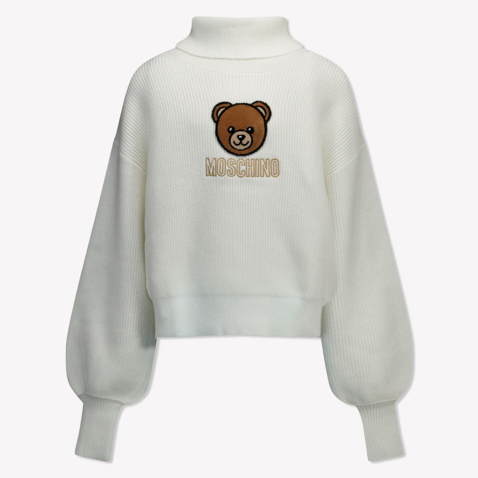 Moschino Kinder Meisjes Trui In Off White