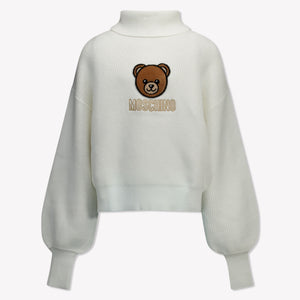 Moschino Enfant Filles Pull dans le blanc off