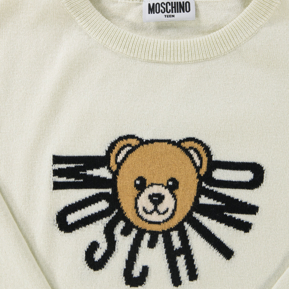 Moschino Kinder Meisjes Jurk In Off White