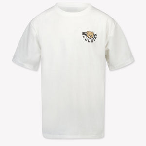 Moschino Kinder Unisex T-Shirt In Off White