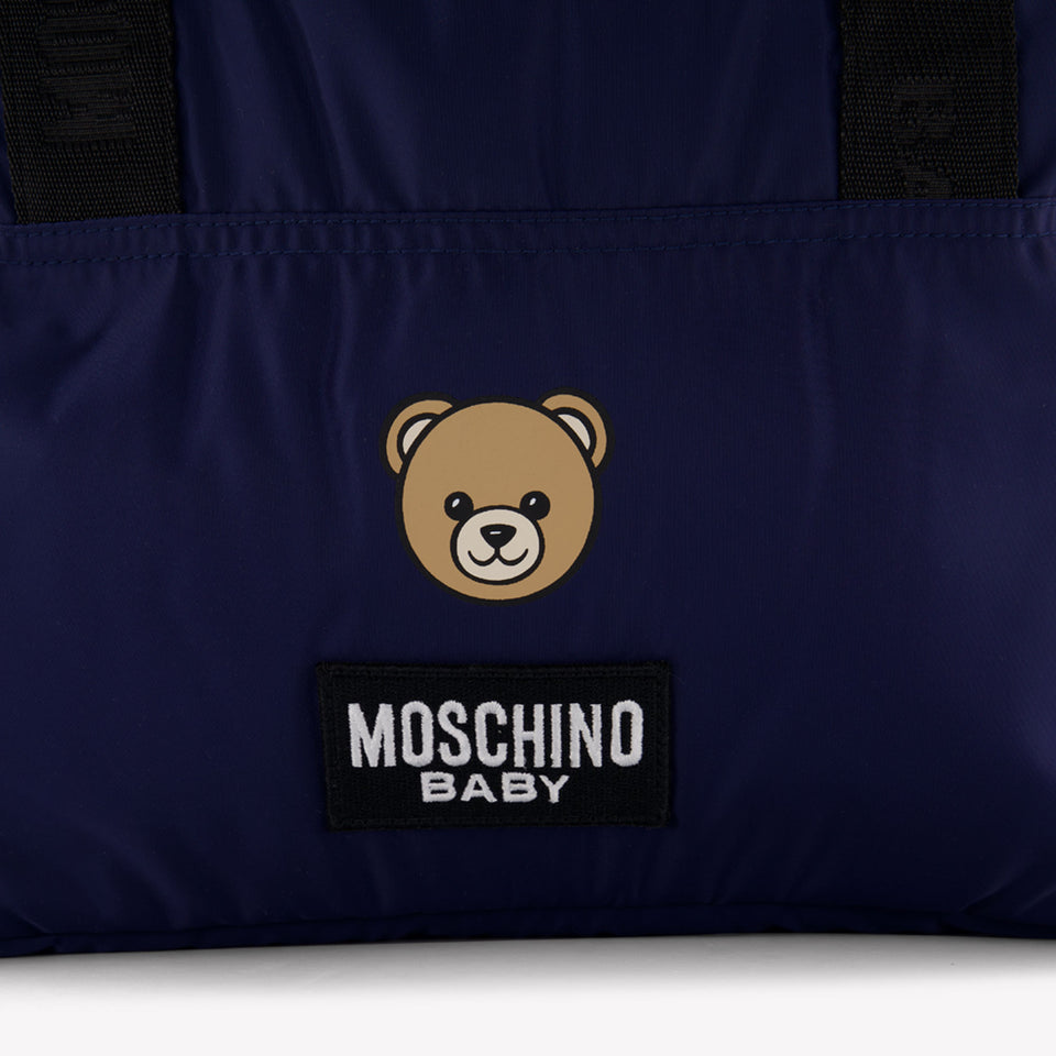 Moschino Baby Unisex Wickeltasche Marineblau