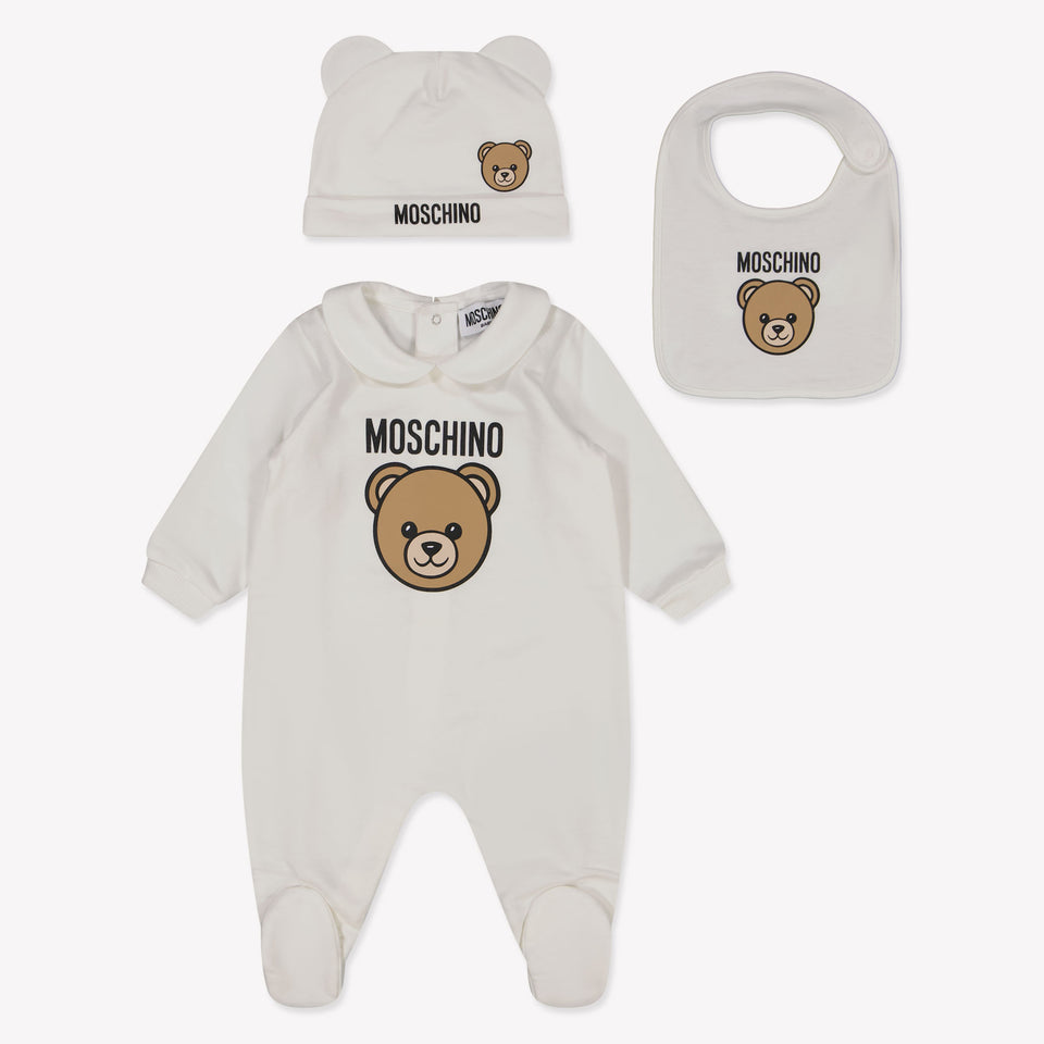Moschino Bambino Unisex Tuta in scatola Off White