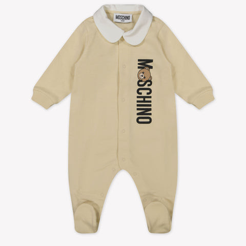 Moschino Bambino Unisex Tuta in scatola Beige Chiaro