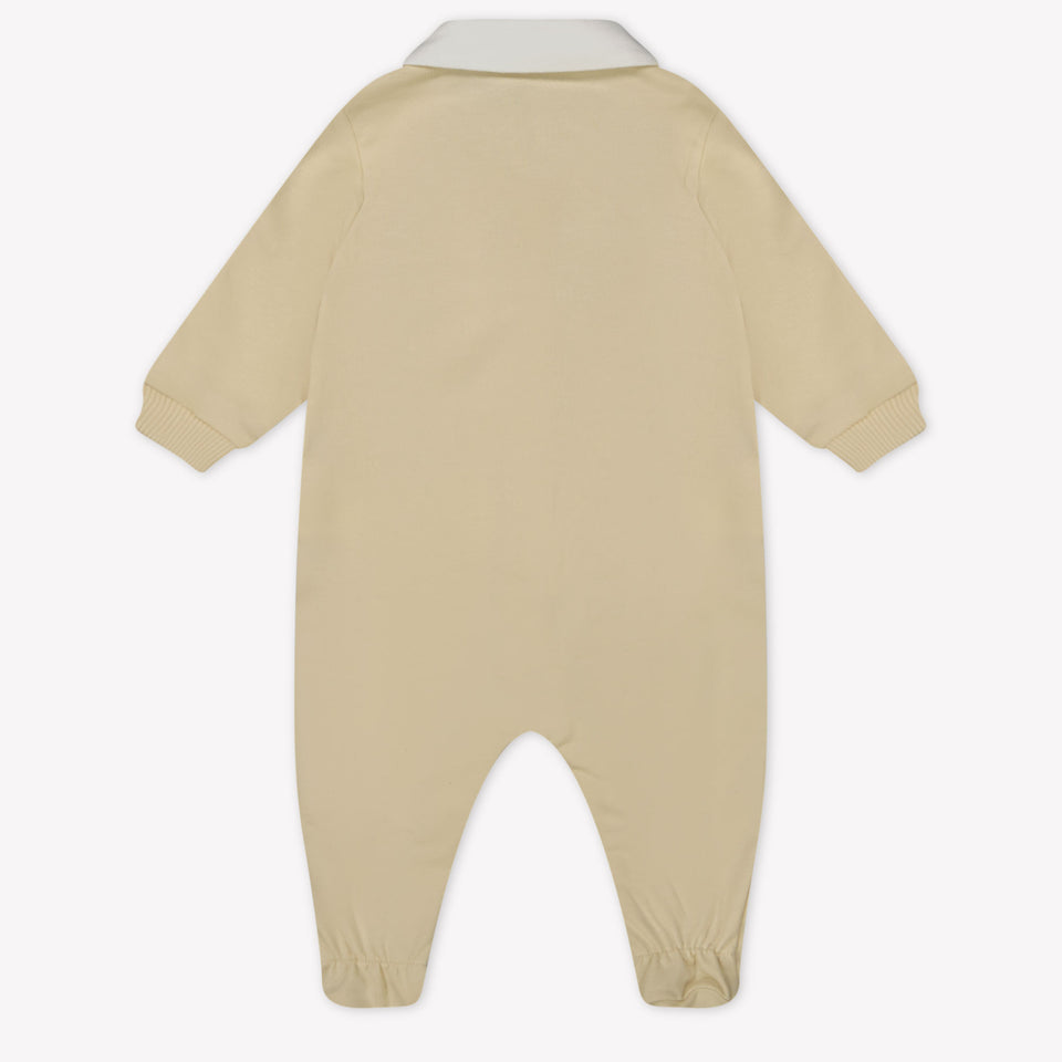 Moschino Baby Unisex Playsuit  Light Beige