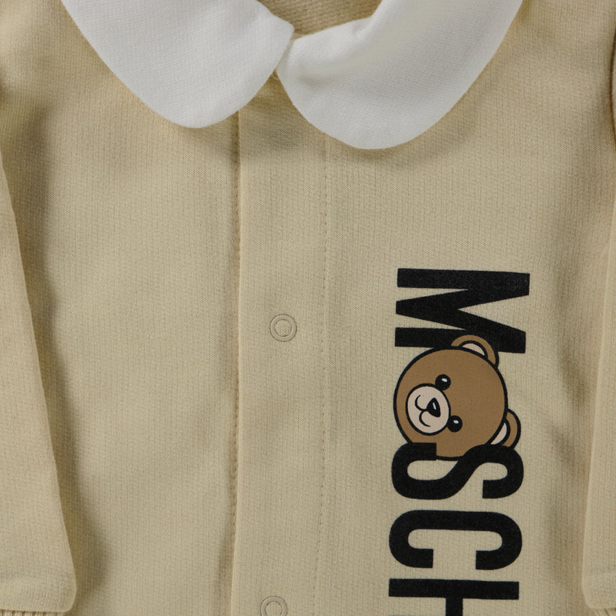 Moschino Bambino Unisex Tuta in scatola Beige Chiaro