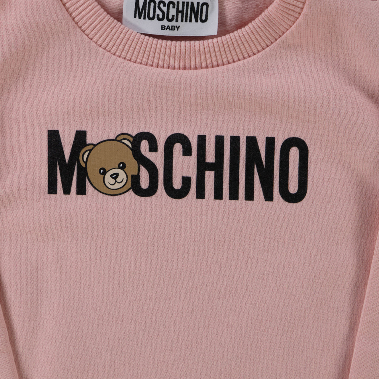 Moschino Baby Meisjes Jurk In Licht Roze