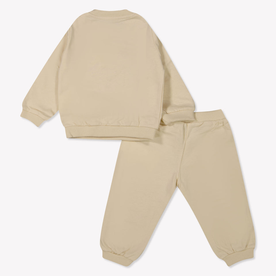 Moschino Baby Unisex Joggingpak In Licht Beige