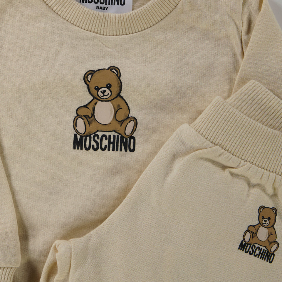 Moschino Baby Unisex Joggingpak In Licht Beige