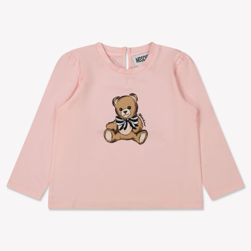 Moschino Bébé Filles T-shirt Rose Léger