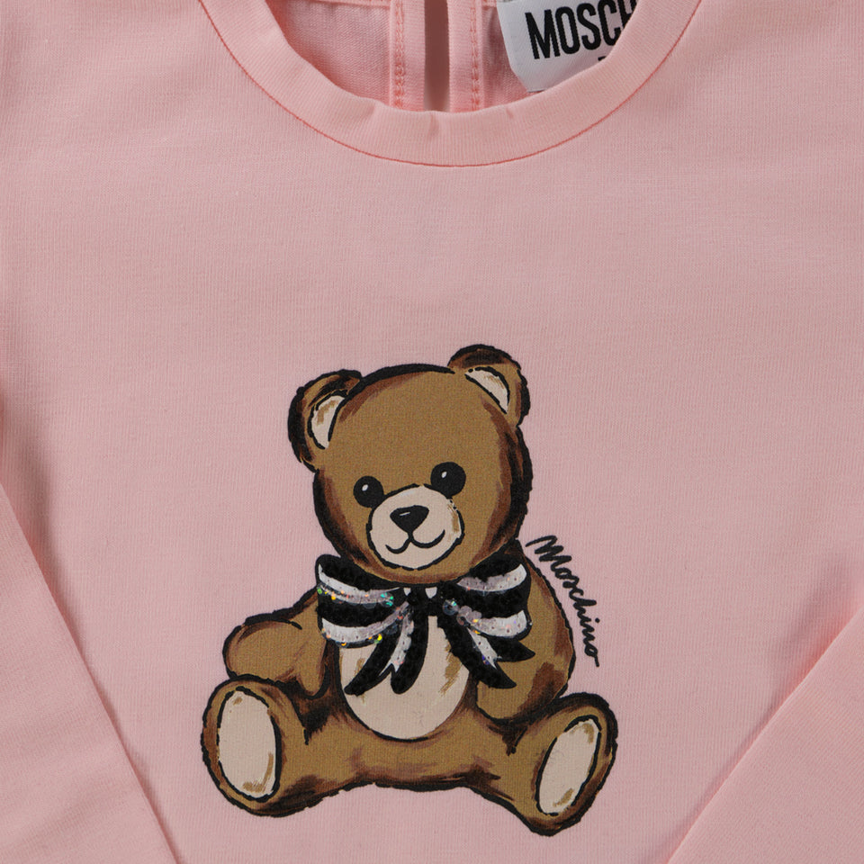 Moschino Bébé Filles T-shirt Rose Léger
