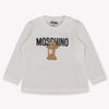 Moschino Bebé Unisex Camiseta en Blanco Roto