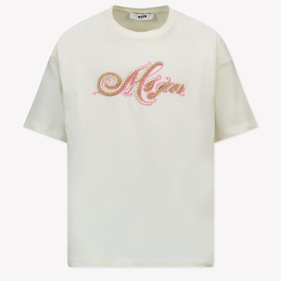 MSGM Enfant Filles T-shirt en blanc