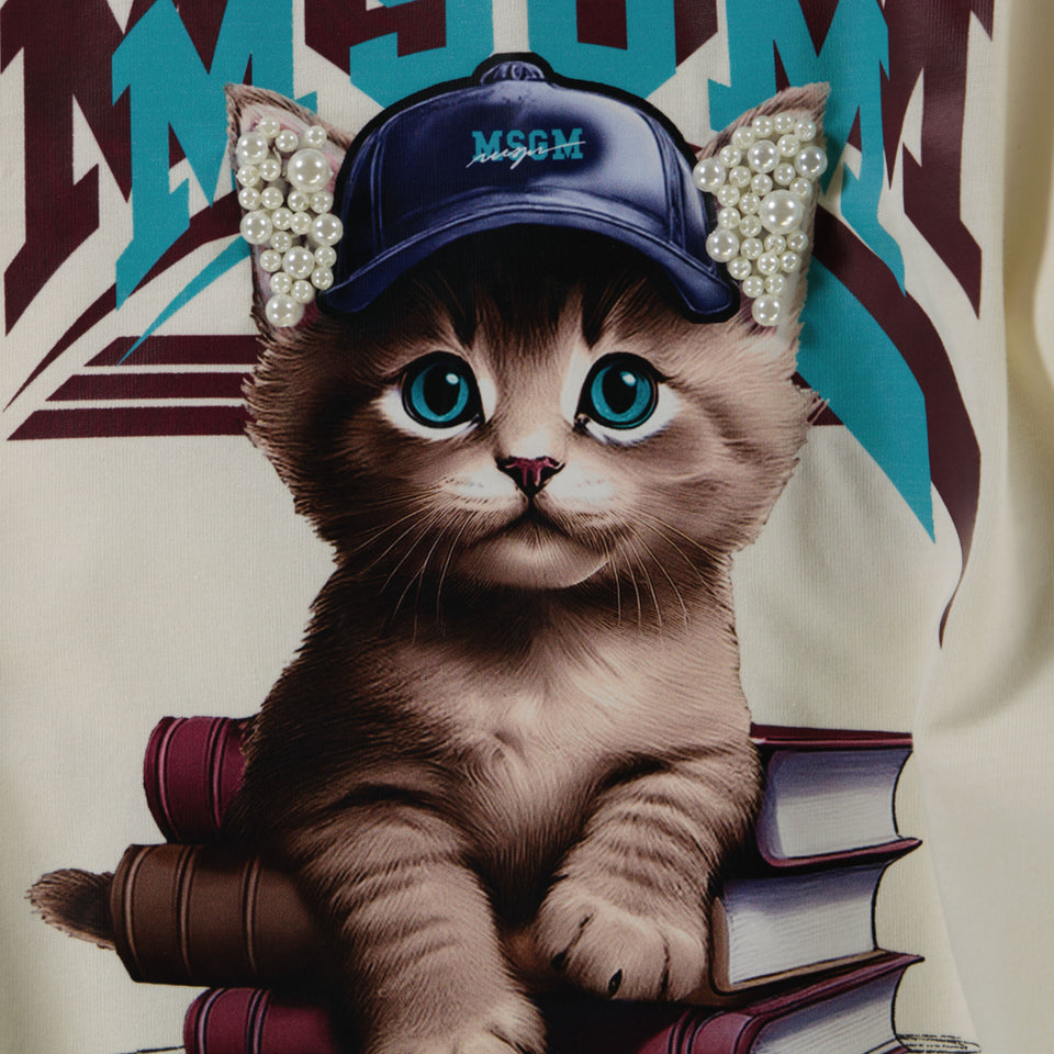 MSGM Ragazzo Ragazze Maglietta dentro Off White