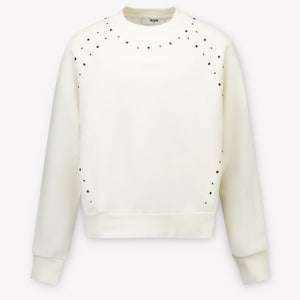 MSGM Enfant Filles Pull dans le blanc off