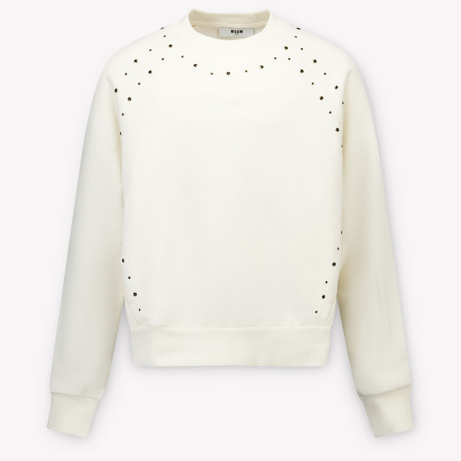 MSGM Enfant Filles Pull dans le blanc off
