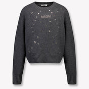 MSGM Kids Girls Sweater Gray