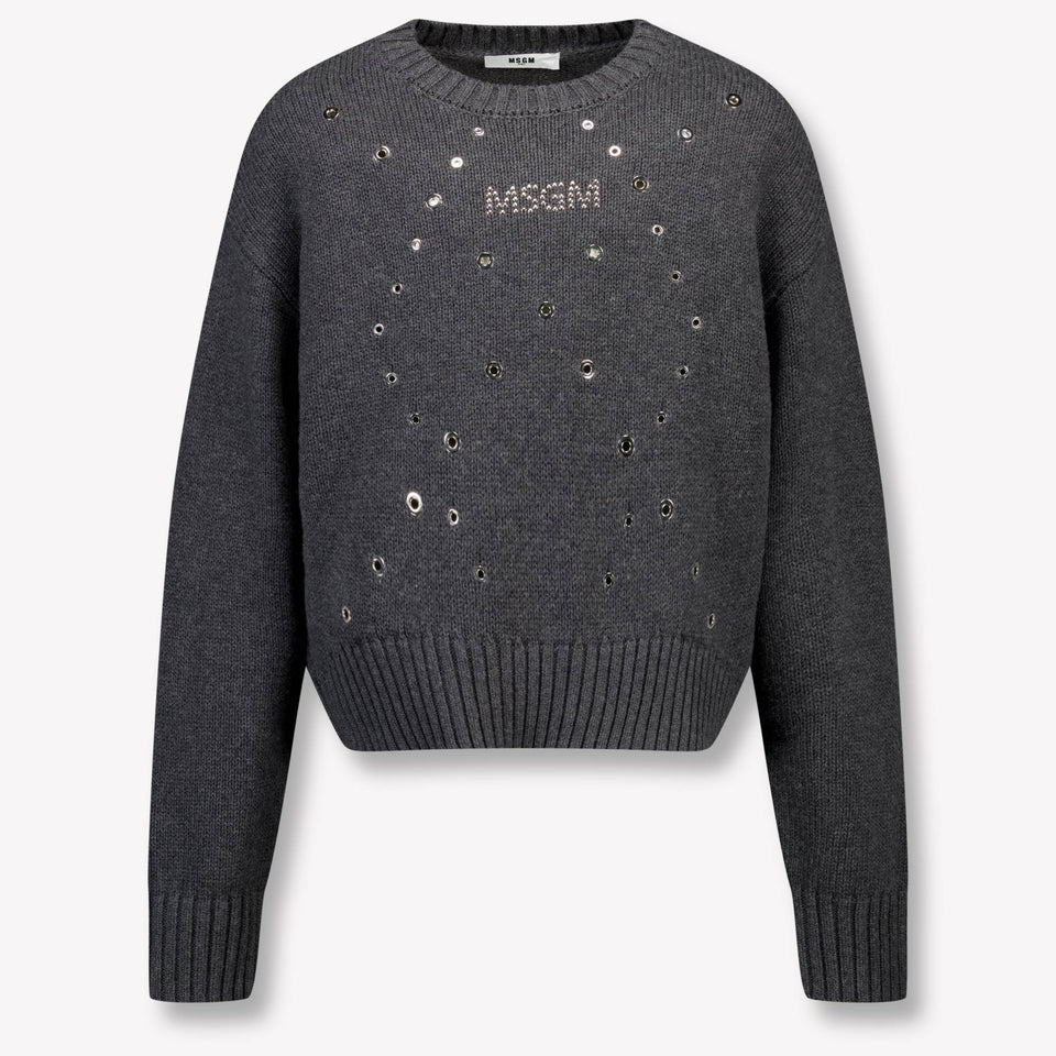 MSGM Kids Girls Sweater Gray