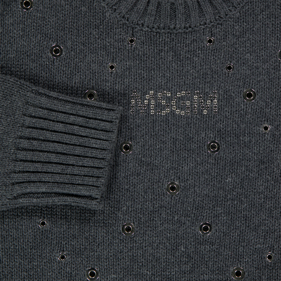 MSGM Kids Girls Sweater Gray