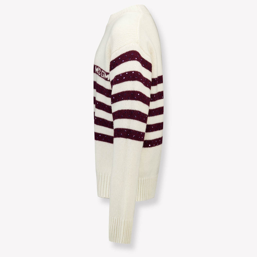 MSGM Kinder Mädchen Pullover Grauweiß
