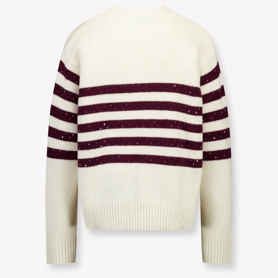 MSGM Kinder Mädchen Pullover Grauweiß