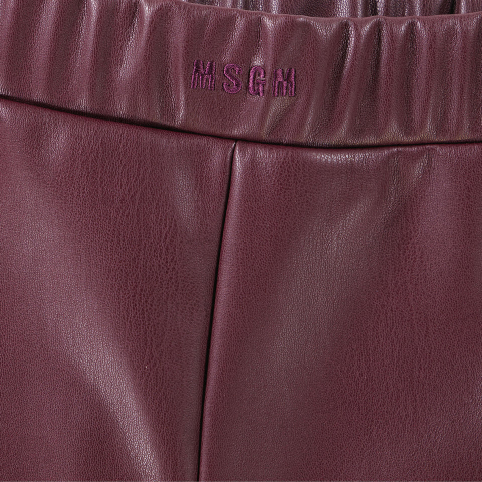MSGM Kinder Mädchen Leggings Bordeaux